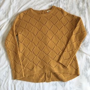 Yellow knit sweater